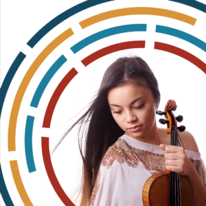 you woman holding instrument - cms